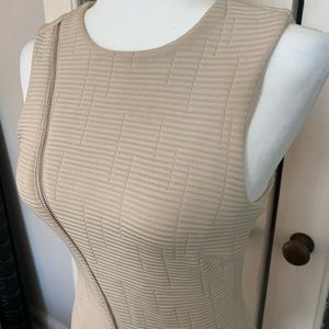 BEBE Cream Bodycon Dress